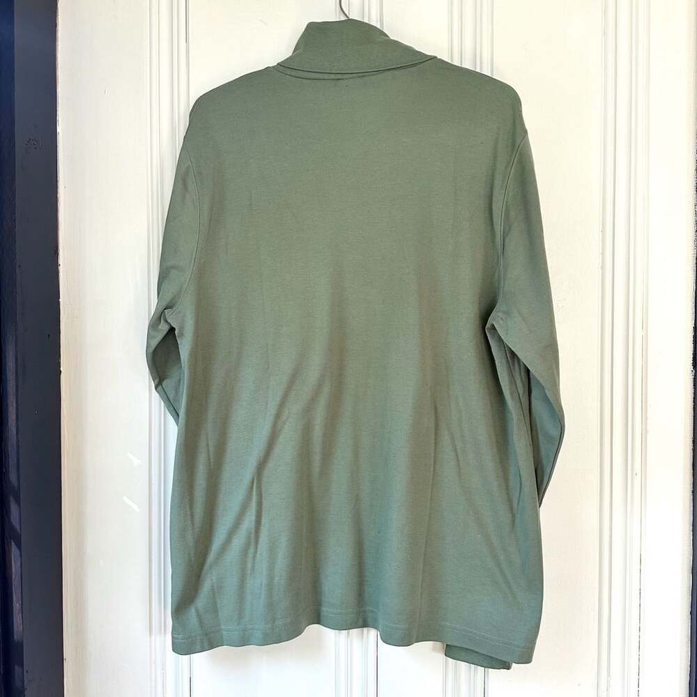 Lot of 3 Vintage L/XL 1990s Long-sleeve Mock-neck Tops, Solid, Plaid, & Check - Picture 5 of 10